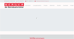 Desktop Screenshot of berger-betriebseinrichtungen.de