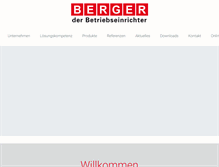 Tablet Screenshot of berger-betriebseinrichtungen.de